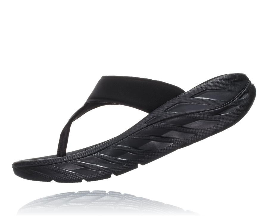 Sandalias Hoka One One Mujer - Ora Recovery Flip - Negras - DPC209471